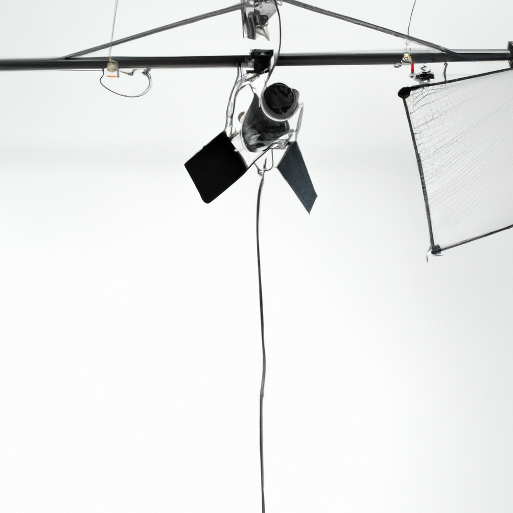 화이트 사이클로라마 대관 세트, 천정 라이트 그리드와 정돈된 케이블